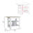 3-Shelf Kitchen Island White and Macadamia
