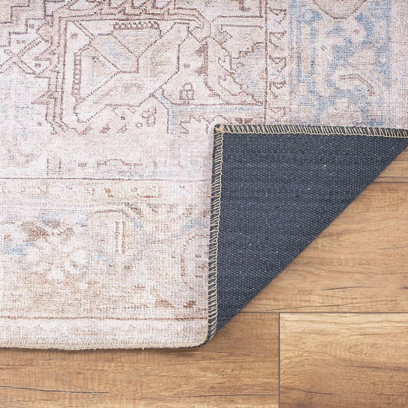 Luxueux tapis lavable à la machine, 100% polyester, 7,5 x 10,8 pieds | Hauteur des poils: 0,2 po, 1850 g / m² | Dessus en polyester recyclé, facile d'entretien, parfait pour le salon et la chambre à coucher, conception douce et durable