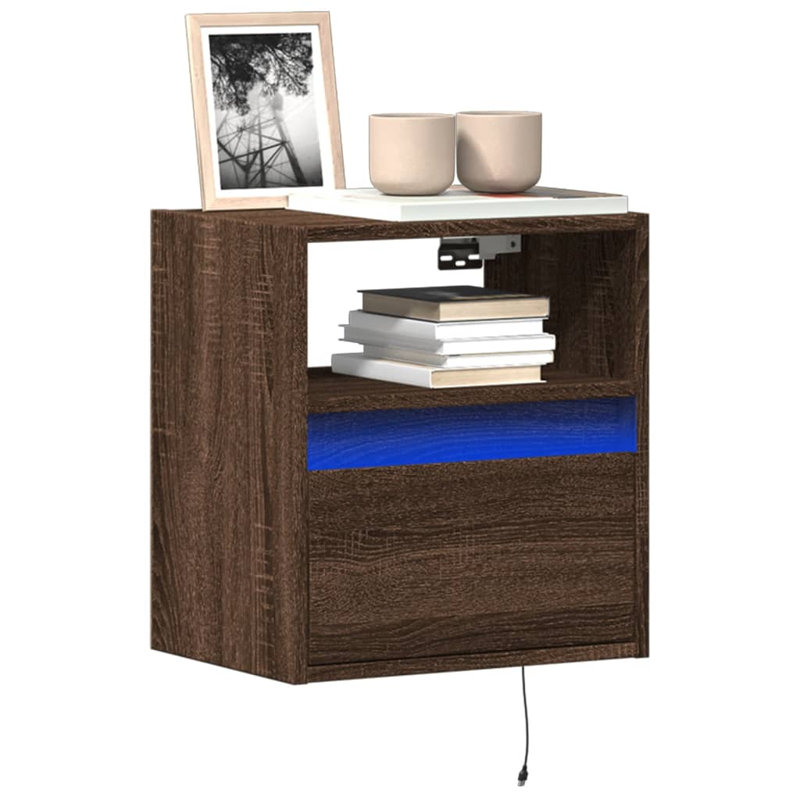 Dallton Unfinished TV Stand, 41cm, Brown Oak
