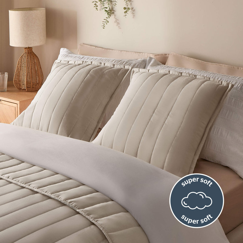 Silentnight Supersoft Quilted Cushion, Cream