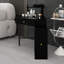 Meuble-lavabo de coin multifonctionnel avec rangement, tabouret, station de charge et plateau de table en verre