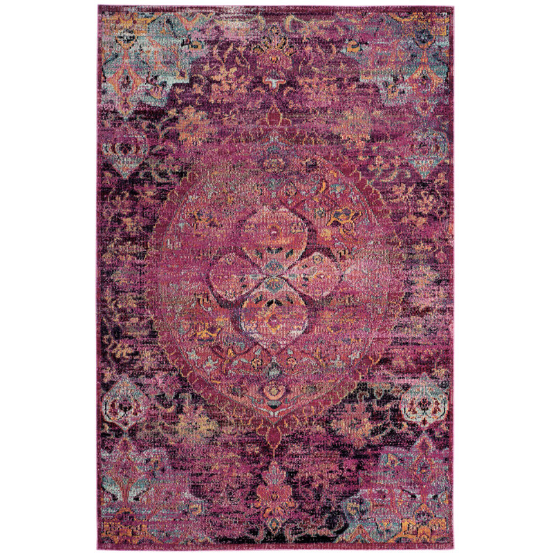 Tapis oriental fuchsia / mauve, Rectangle 4 pi x 6 pi