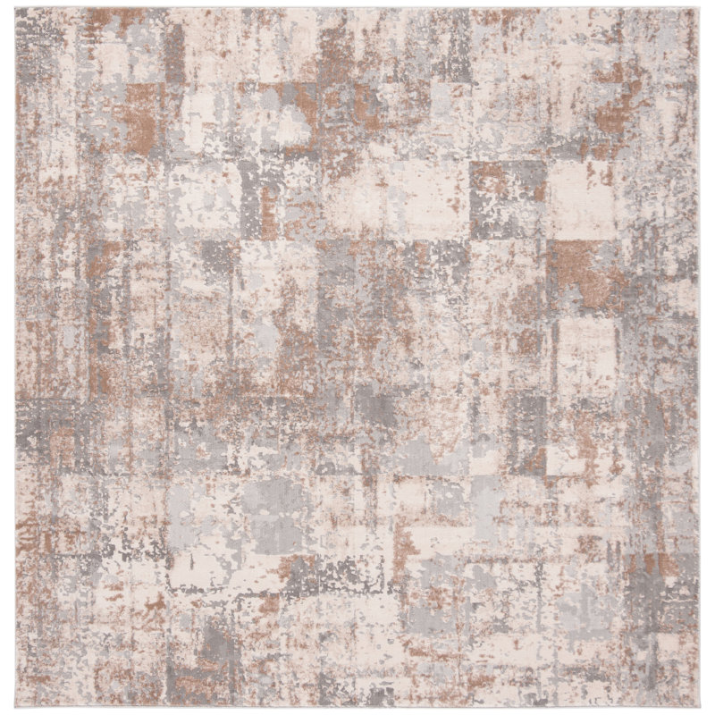 Keyra Performance Abstract Rug, Square 6'7"