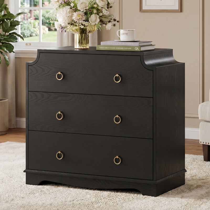 Vintage 3-Drawer Nightstand