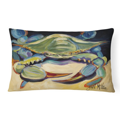 Coussin décoratif intérieur/extérieur rectangulaire crabe
