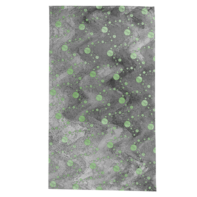Nappe abstrait leffel, Gris / Vert