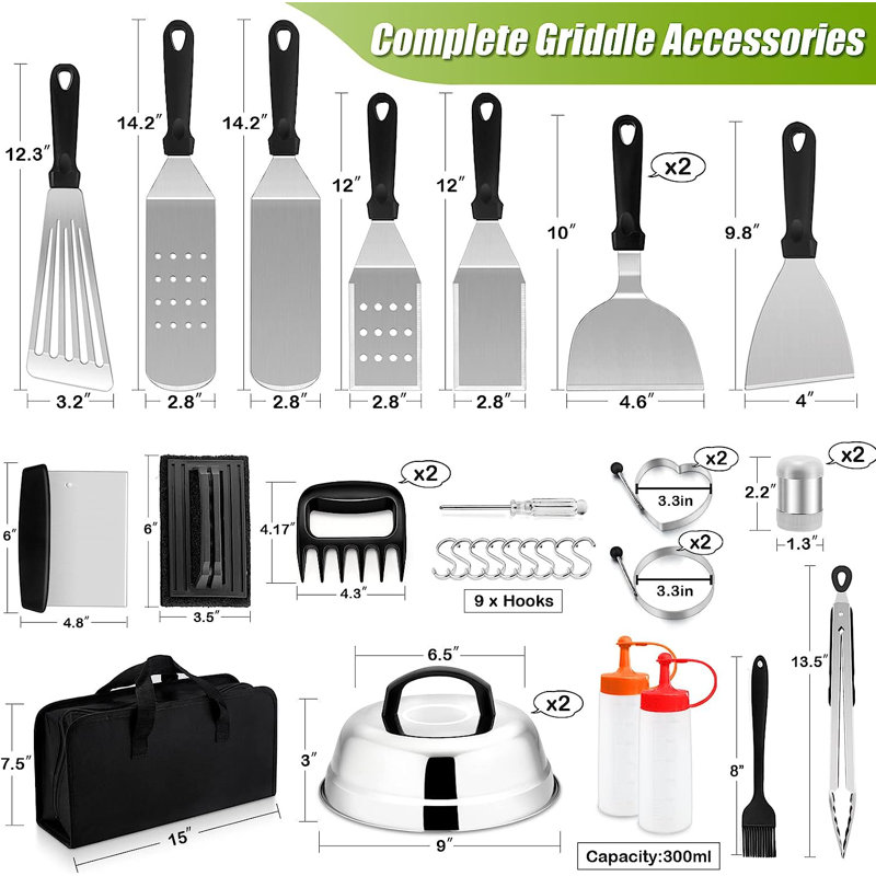 Ensemble d'outils de cuisson en acier inoxydable
