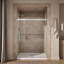 Pleat Frameless Sliding Bath Door-1558757539