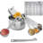 Kaluns Measuring Cups, Measuring Spoons,16 Piece Stainless Steel Measuring Cups And Spoons Set Includes Leveller And Measurements Card, Heavy-Duty, Heat And Rust Resistant