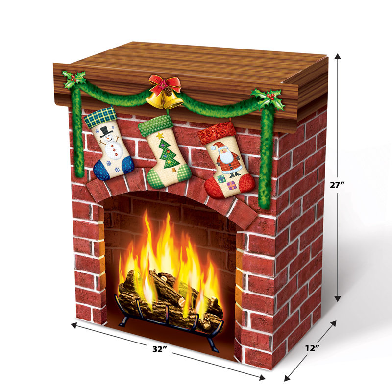 Ensemble de foyer de Noël 3D