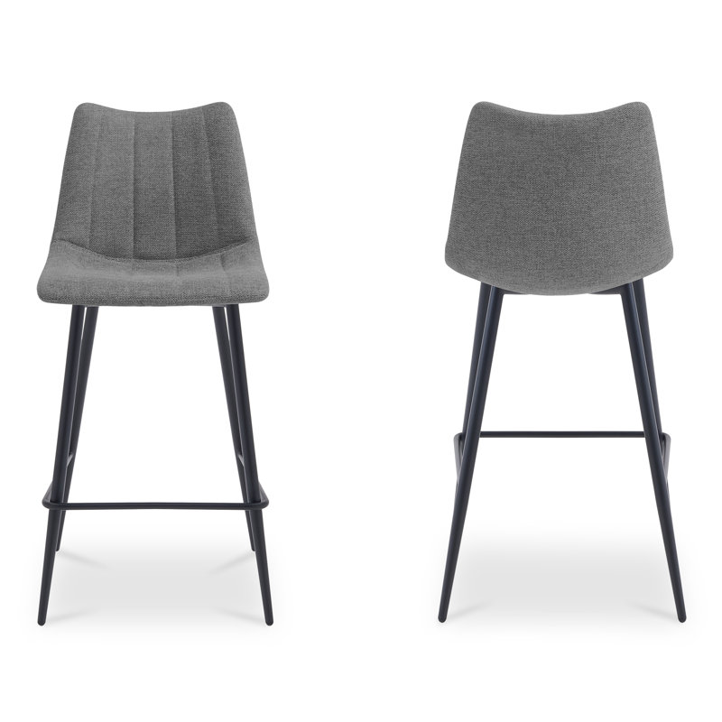 Finnigan Counter & Bar Stool, Dark Gray/Fabric, Counter Stool (26" Seat Height)