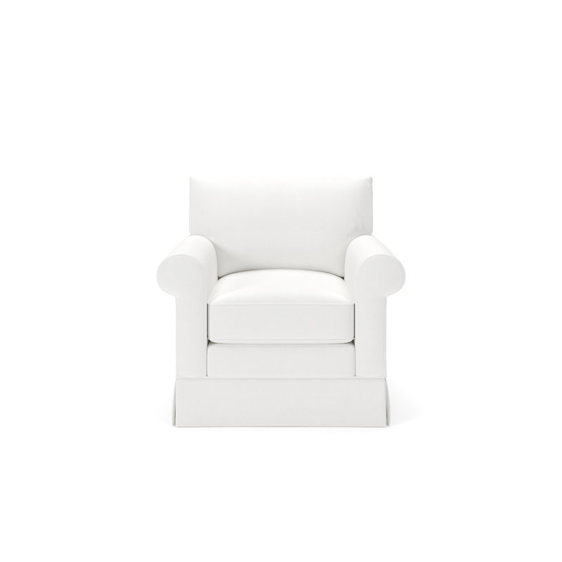 Fauteuil d'appoint rembourré Friedman, Blanc cassé bayou