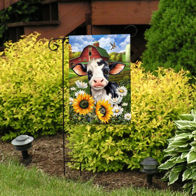 Joli drapeau de jardin de vache