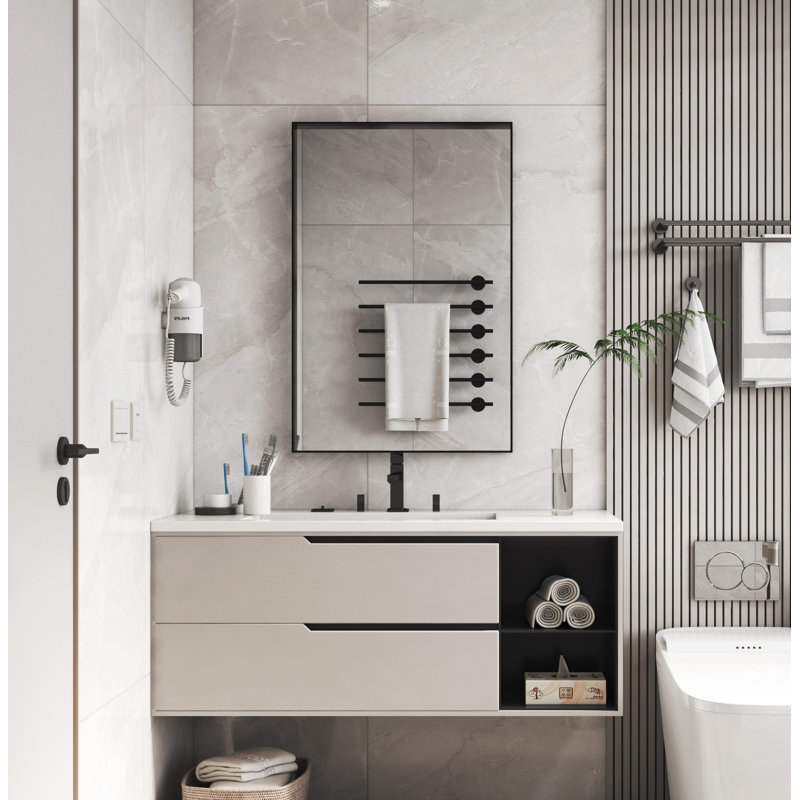 Miroir de coiffeuse biseauté Tenyia, 30 po x 40 po