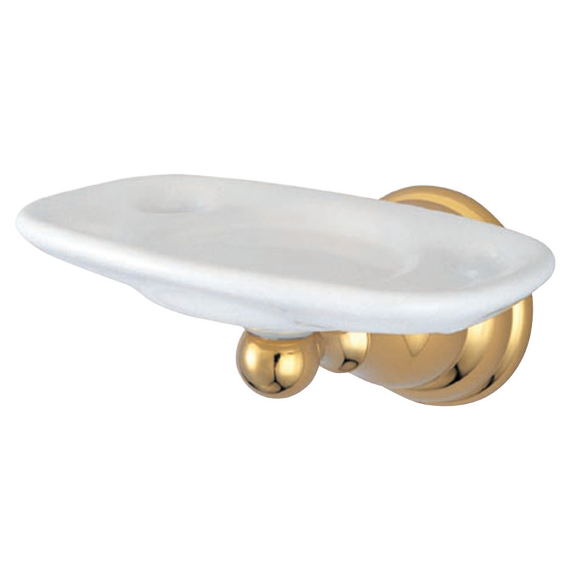 Kingston Brass Royale Toothbrush and Tumbler Holder, Polished Brass