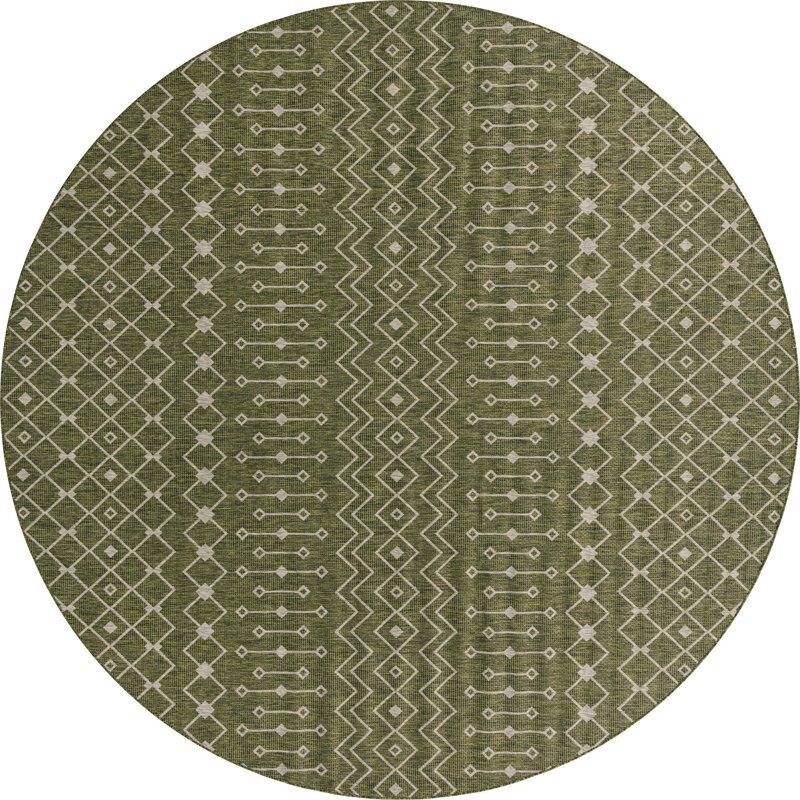 Tapis d'extérieur Preen couleur beige, Rond 10 pi 8 po