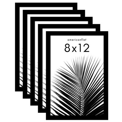 Picture Frame - Set of 5 - Photo Frame with Polished Plexiglass for Tabletop and Wall Display