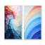 Arc-en-ciel coloré de simplicité - ensemble d'art mural sur toile à spirales abstraites-2054778276-2054778277