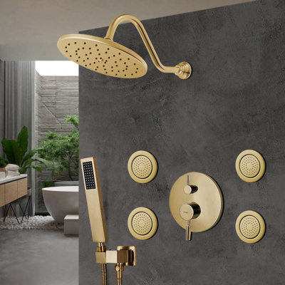 Ensemble de douche thermostatique à fixation murale Bravat FS1079J