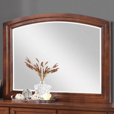 Charmant miroir traditionnel cerise