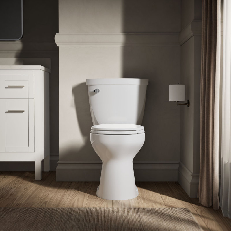 Cimarron® Two-piece round-front toilet, 1.28 gpf, White