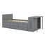Lit plateforme avec bureau et tablette de rangement au bout du lit, lit gigogne intégré et 3 tiroirs-249883106