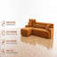 Canapé modulaire moderne de 105 pouces avec fauteuil inclinable en forme de L et siège profond-1046766851