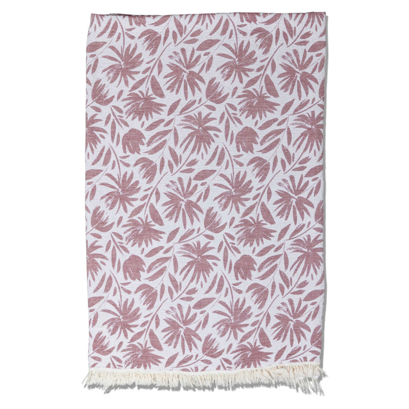 Couverture en mousseline réversible Antalya Whimsy, Bourgogne