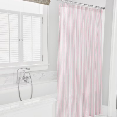 Blass Ticking Cotton Striped Shower Curtain
