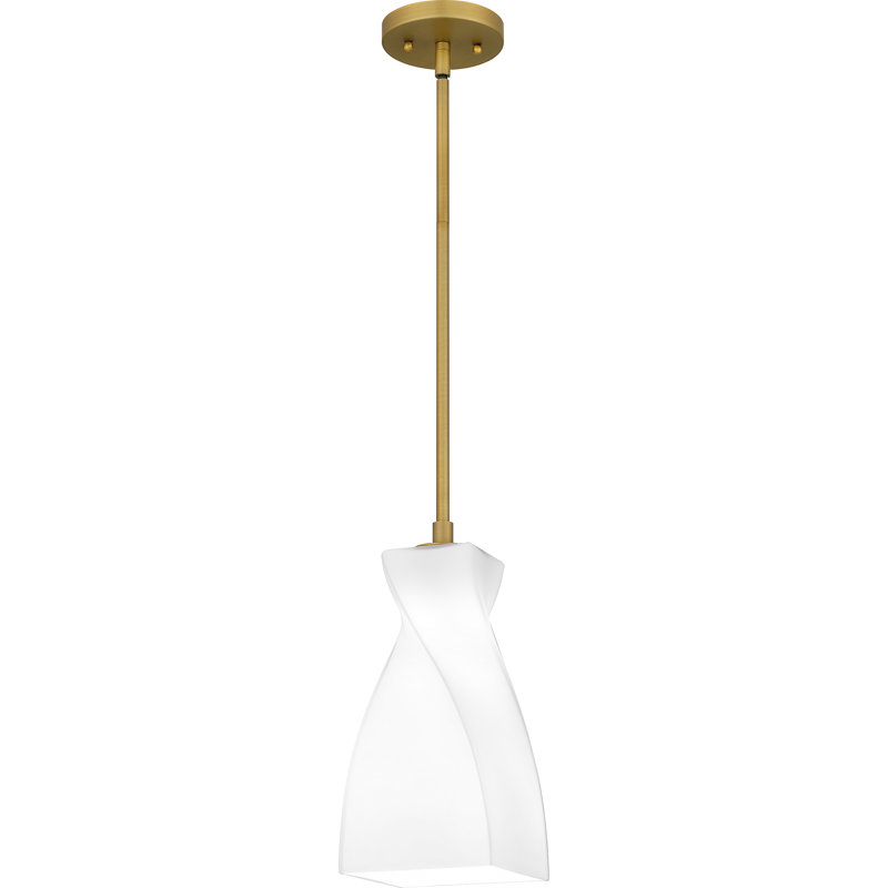 Kamarianna 1-Light Brushed Gold Mini Pendant, 51.25" H x 6" W x 6" D