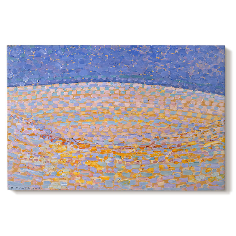 Étude pointilliste sur les dunes (Dune II) - Piet Mondrian - toile tendue avec châssis - 1909, 32 x 48