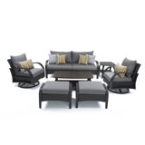 Barcelo 7 Piece Rattan Sofa Set with Cushions