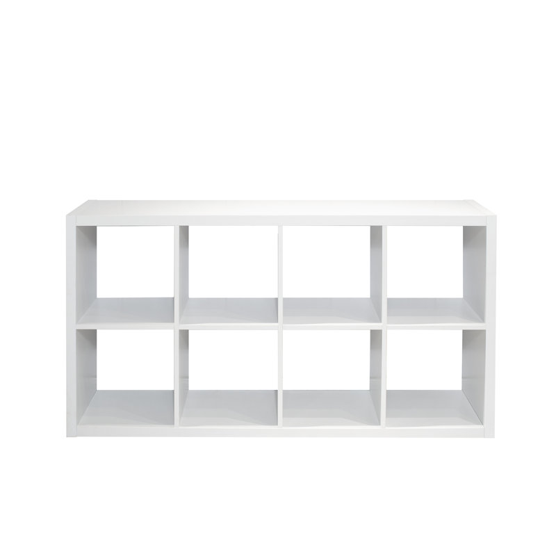 Smart Cube 8-Cube Organizer Storage With Opened Back Shelves, White