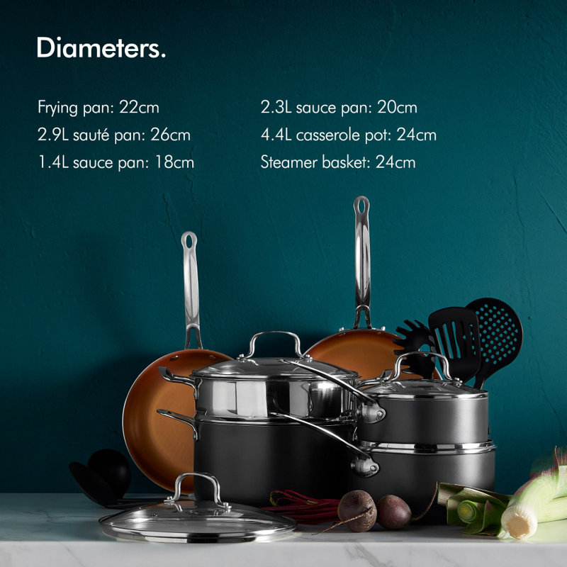 Copper Cookware Set – 11 Piece