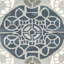 Tapis bleu / gris / noir en laine / viscose touffeté à la main Eaton Wyndham-106202452