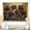 Doré mauve chardon fleurs chanson harmonie II - chardon, art mural