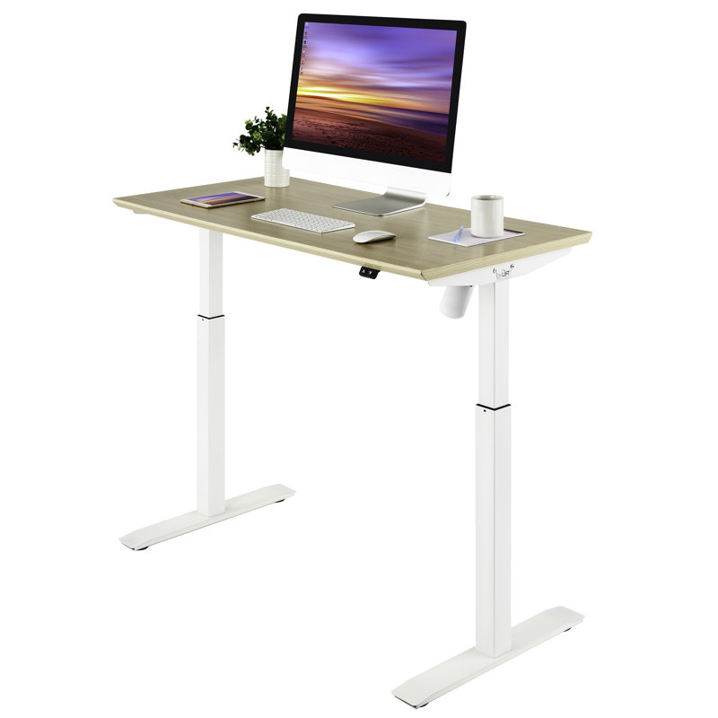 Bureau électrique à hauteur ajustable l 47 po airLIFT, Bouleau / Blanc