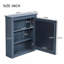 Armoire de rangement murale avec miroir, tablette réglable et charnières à fermeture en douceur pour une utilisation efficace de l'espace-311891845-311891842