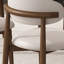 Ensemble de 6 chaises de salle à manger en frêne massif, revêtues de cuir microfibre, avec dossier incurvé, pour salle à manger et cuisine.-945366148