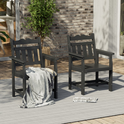 Chaises de salle à manger d'extérieur toutes saisons HiPS, chaises de patio ergonomiques robustes, pour le jardin, la terrasse et le porche