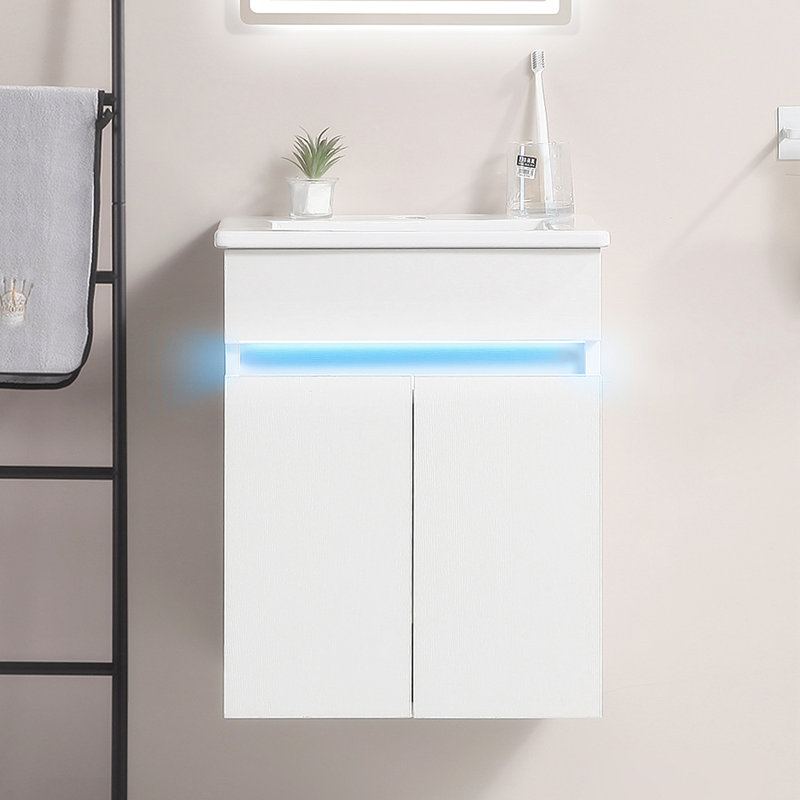 Meuble-lavabo simple 16,09 po avec comptoir en céramique Lakela
