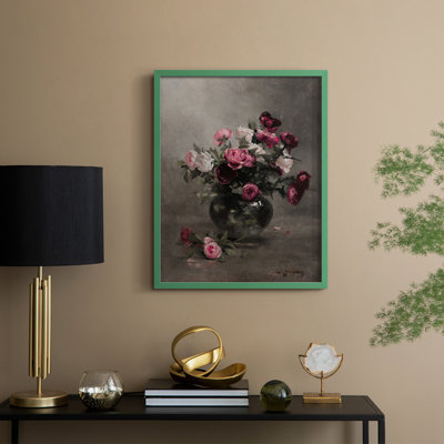 Vintage Floral Print CCLVII Framed Print - Solid Wood
