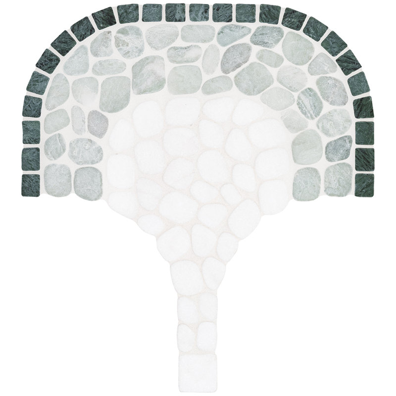 Mosaïque de Pebble Cove Jade Flow, Jade