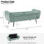 Banc de rangement en cuir végétalien pour lit très grand l 55 po Shaneta-1404413198
