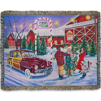 Woven Throw Blanket, Oh Christmas Tree by Robert Andrea