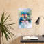 «Colorful Lovebirds» aquarelle abstraite, oiseau romantique coloré, impression d'art mural tropical-129708198