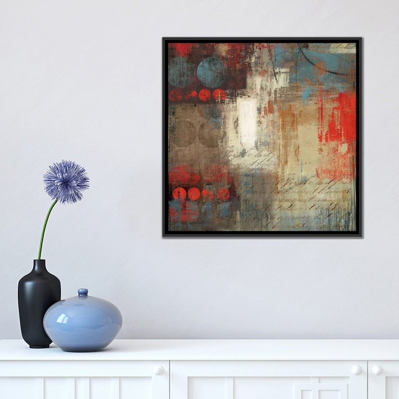 « conseil ii », impression sur toile, H 18 po x l 18 po x P 1,5 po, Toile avec cadre noir, Pas de tapis