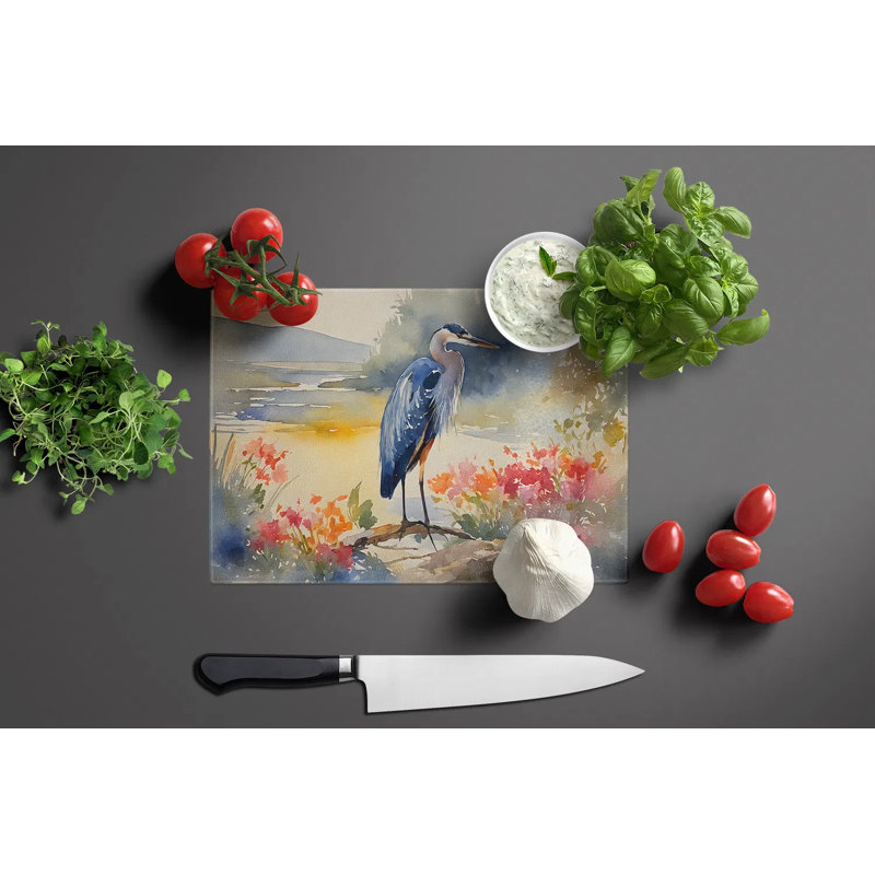 Planche à découper décorative en verre trempé avec œuvre d'art vibrante, planche à découper antidérapante pour la cuisine