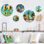 Décoration murale dorée Golden Spheres Infinity I - City