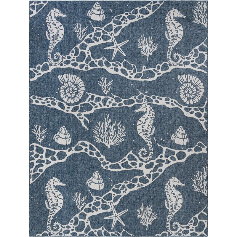 Tapis contemporain bleu marine Aycan, Rectangle 9 pi x 12 pi